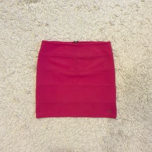 Victorias Secret PINK Hot Pink Stretchy Mini Skirt Size Small